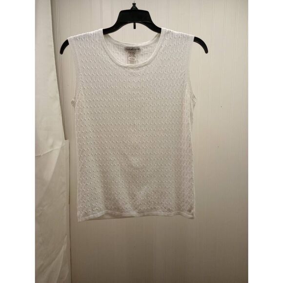 Notations lightweight white sweater vest size L - Picture 1 of 3
